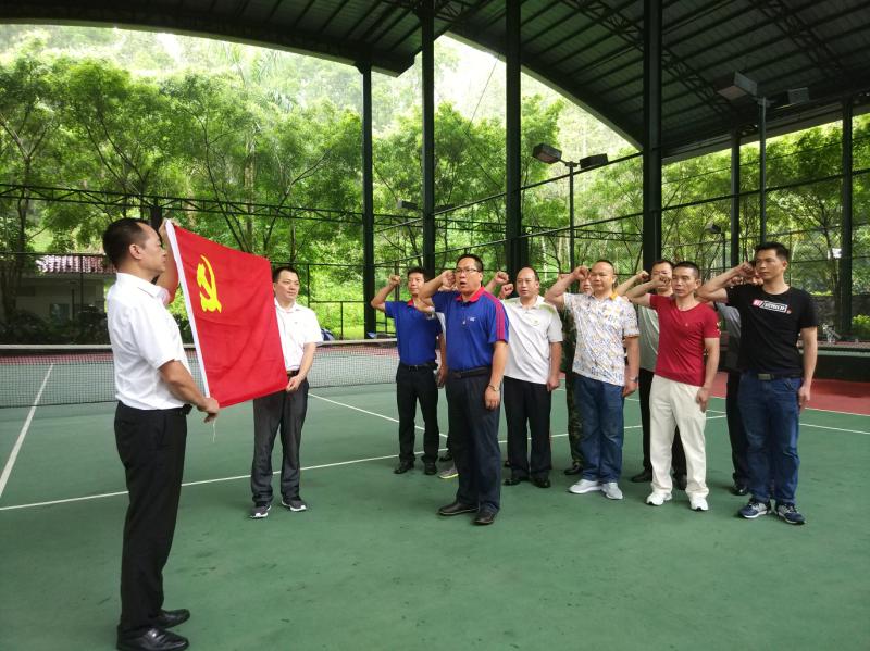 2018年6月23日，三正房地產(chǎn)黨支部舉行“黨旗在我心中”主題黨日活動.jpg